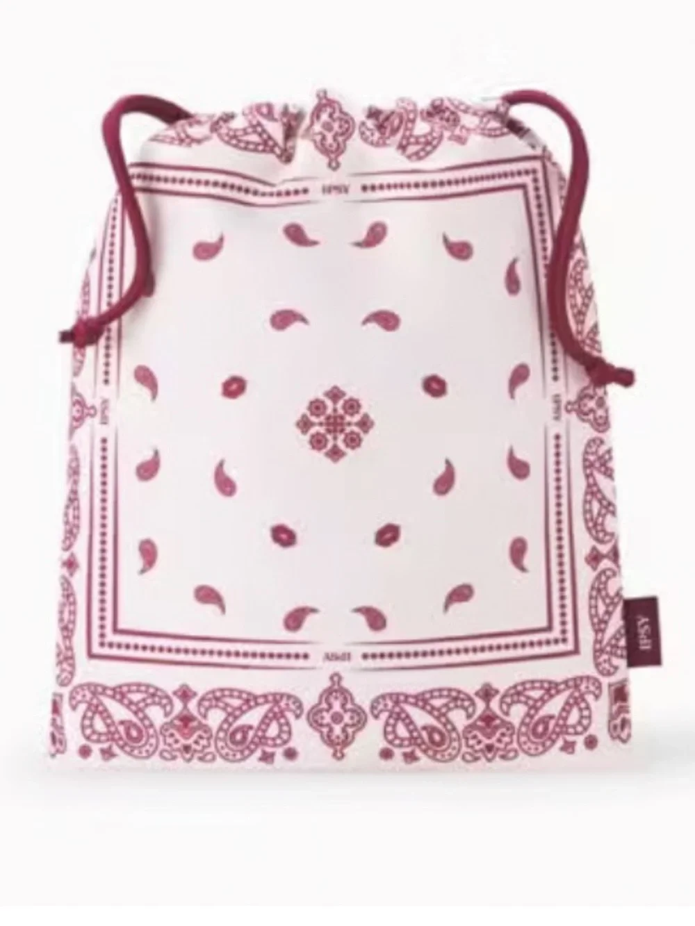 Ipsy Pink Paisley Bandana Glam Cosmetic Pouch